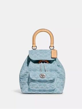 Coach Riya Backpack 21 In Signature Denim
